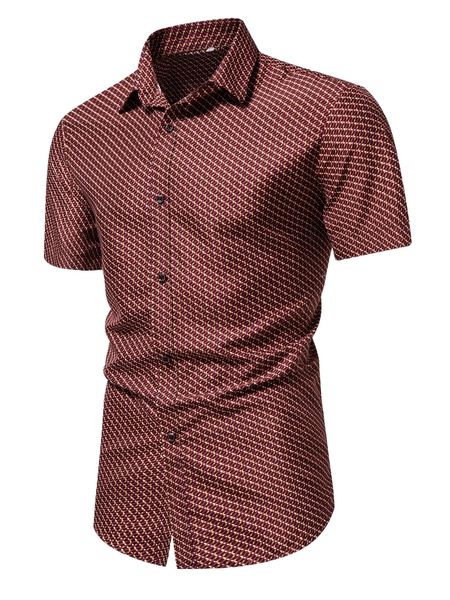 

men allover print shirt m2vf#, White;black