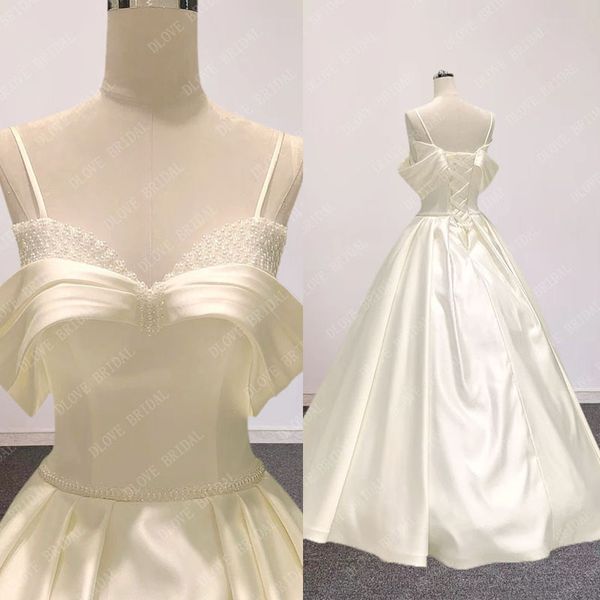 Vestido de noiva mais recente de uma linha 2022 fora de ombro com vestidos de noiva simples para vestidos de coreso da noiva