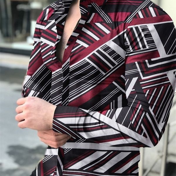 

men's shirt hawaiian shirts men single button wild printed male blouses 220323, White;black