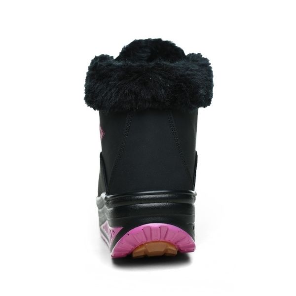 

new fur plush ankle snow boots velvet women warm winter ladies heel shoes y200115, Black