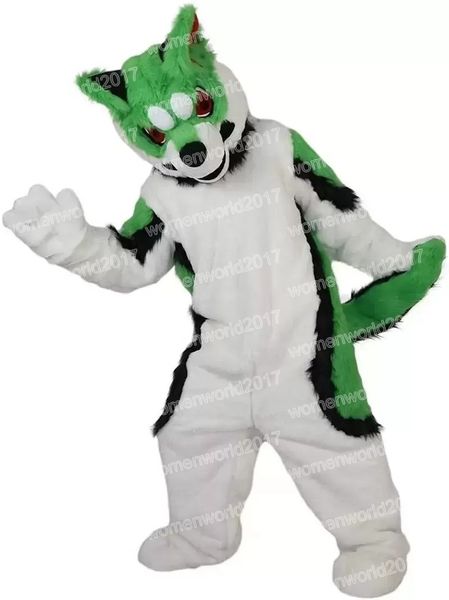 Хэллоуин Fox Dog Husky Teskot Costume Costume Высокое Качество Мультфильм Настройки персонажей Костюм Унисекс Взрослые Наряд Рождественский Карнавал Необычное Платье