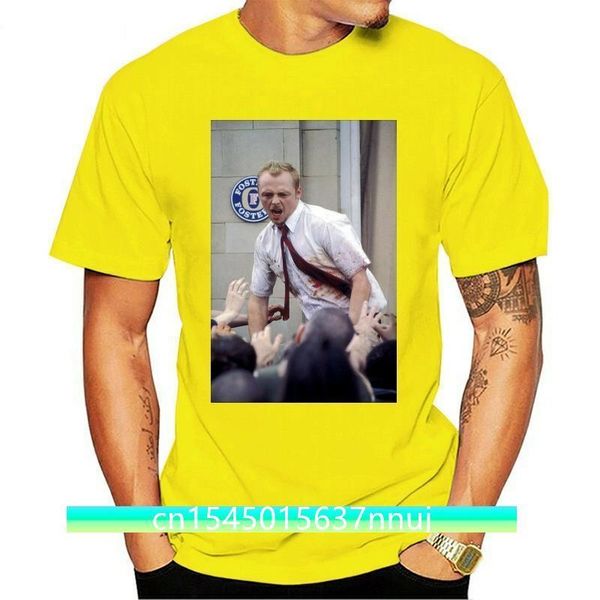 

shaun of the dead #1 custom tshirt 072 male battery funny cotton 220702, White;black
