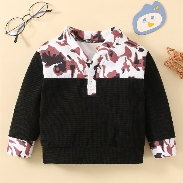 

baby corduroy graphic print polo neck sweatshirt she, Black