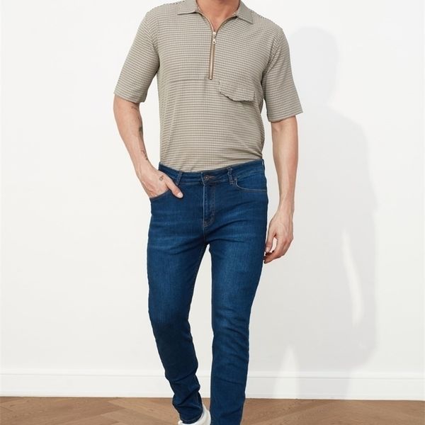

trendyol male tapered skinny jeans 220328, Blue