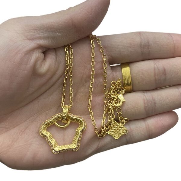 

fashion new designed cuba thick chain choker necklace banshee medusa head portrait 18k gold plated women's ladies necklaces designer je, Silver