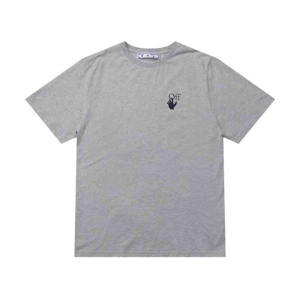 

factory direct sales designer new brand short sleeve wholesale trendy off gradient marker graffiti arrow t-shirt men and women couple ow hal, White;black