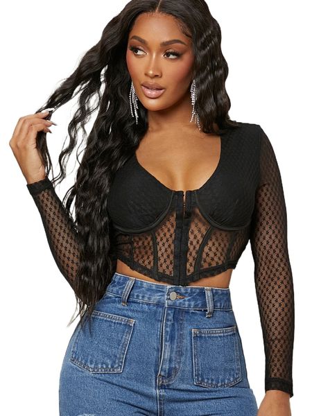 

hook and eye bustier crop lace q0ei#, White