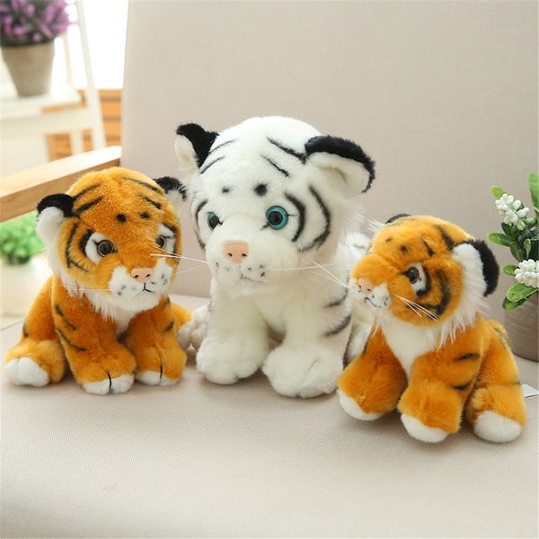 2022 Bichos de pelúcia Andulidade nova Adorável 20cm A simulação de Little Tiger e Lion Backed Toy