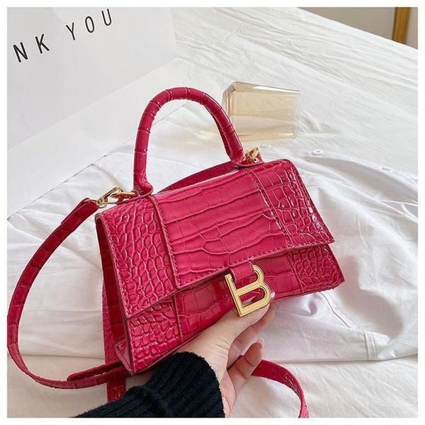 

outer single women's bag 2022 new leisure single shoulder messenger bag multicolor crocodile pattern small square