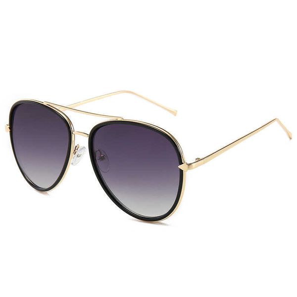 

sunglasses new large frame 9296 metal fashion street womens, White;black