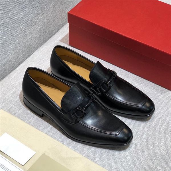 

20ss official shoes men dress mens formal shoes genuine leather coiffeur suit shoes mens dress boots luxury brands erkek ayakkabi 2817, Black