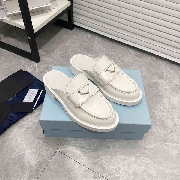 

slippers designer mules women loafers genuine leather sandals casual shoes buckle metal chain shoe lace velvet slipper dress 92tt, Black