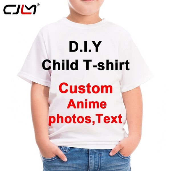 CJLM футболка на заказ с 3D принтом для детей, персонализированная одежда для вечеринки по случаю дня рождения, одежда для мальчиков и девочек, сделай сам, аниме, Прямая поставка 220619