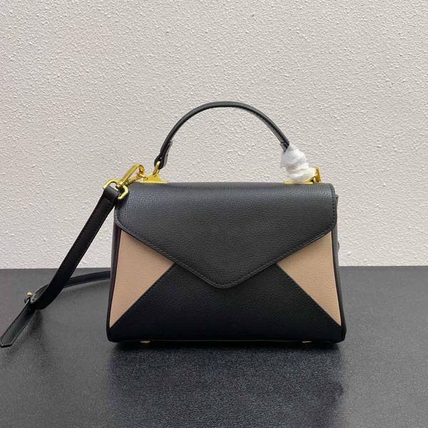 

2022handbag fashion crossbod high-quality leather bag women stitching contrast color crossbody luxury dinner bag ladies one-shou