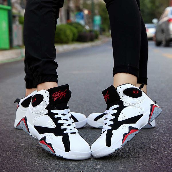 

designer basketball men's wear-resistant sneakers anti-skid high men's lovers' youth sports fashion shoe