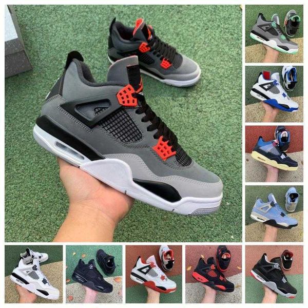

jumpman 4 4s men basketball shoes sneaker military black canvas cat red thunder white oreo shimmer infrared cool grey bred fire red mens