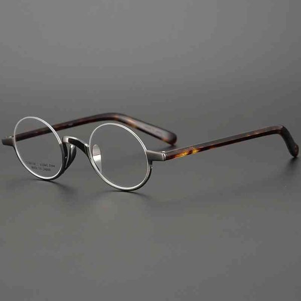 

collection john lennon round frame of china style glasses ultra light half frame small face height glasses, White;black