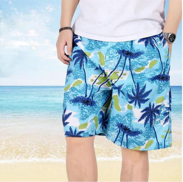

surf shorts for men beach wear men's fashion clothing floral print drawstring shorts elastic waist breathe thin, White;black