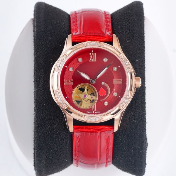 

fashion women's watch diameter 35mm 316 stainless steel case ceramic strap automatic mechanical movement gem mirror life waterproof wat, Slivery;golden