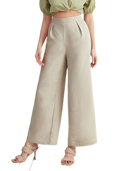 

x iman troye high waist wide leg pants f4nt#, Black;white