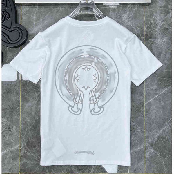 

men's ch fashion t shirts brand man t-shirt luxury summer women cross sanskrit tees letter designer tshirts boy loose round neck shirt, White;black