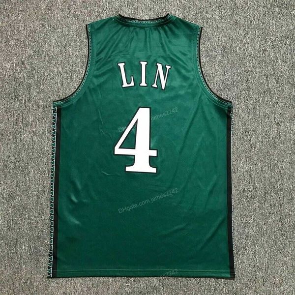 Nikivip Custom Retro Jeremy Lin #4 Palo Alto Vikings Basketball Jersey Mens сшил зеленый