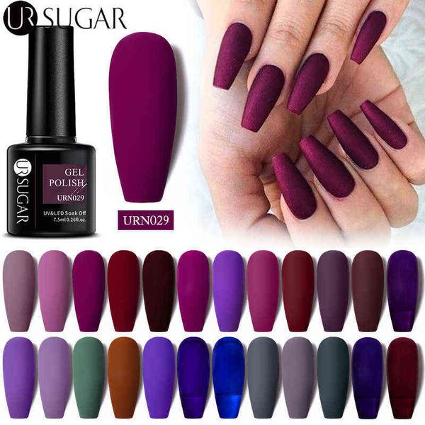 NXY Gel per unghie 7 5ml Smalto viola scuro Soak Off Uv Led Vernici semi permanenti Manicure s Art Matte Top Coat Needed 0328