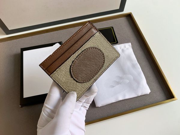 

2021designer luxury lady card holder 597557202g, Brown;gray