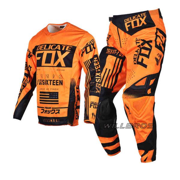 

cycling suit moto delicate fox union jersey pants mountain bike gear set motocross outfit racing kits offroad orange mens, Gray