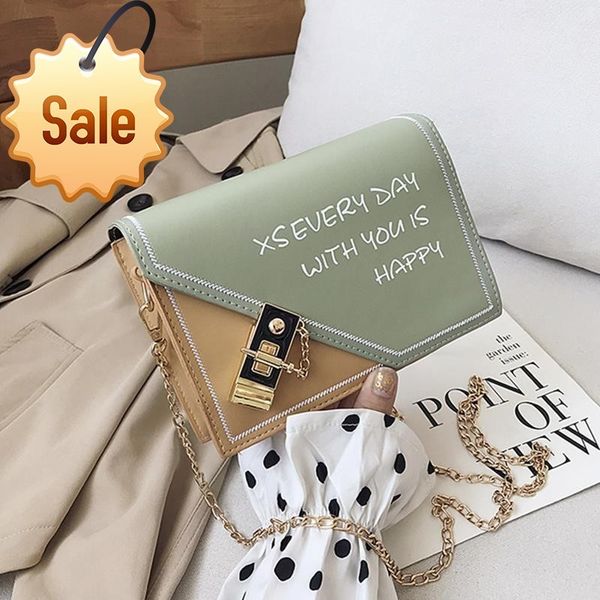 

new chain xiatianbai cute womens shoulder trendy small square leather bag female korea concise solid handbag