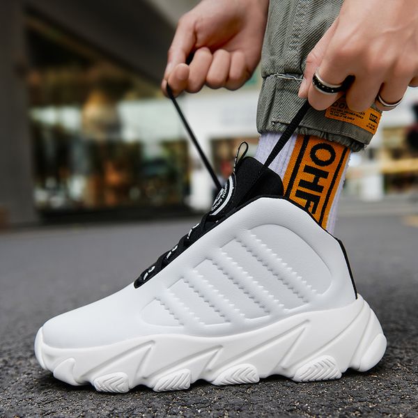 

xy998817 couple's medium high basketball shoes sports shoes local boots online store yakuda training sneakers welcome, White;red