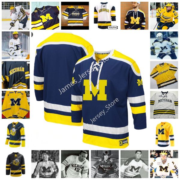 

2022 ncaa custom michigan wolverines college stitched hockey jersey 4 chris summers 22 niko porikos 39 max pacioretty 4 cameron york 8 jack, Black