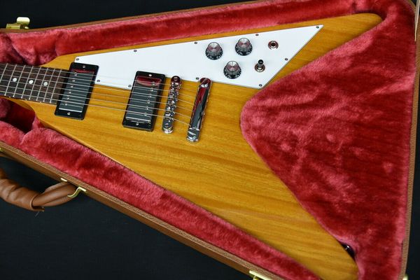 

flying v antique natural electric guitar#789 same of the pictures