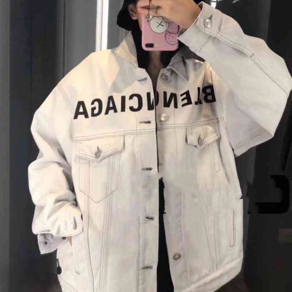 

jxsb [correct version] return rate explosion blcg22ss embroidered heavy industry washed denim jacket for lovers, Black;brown