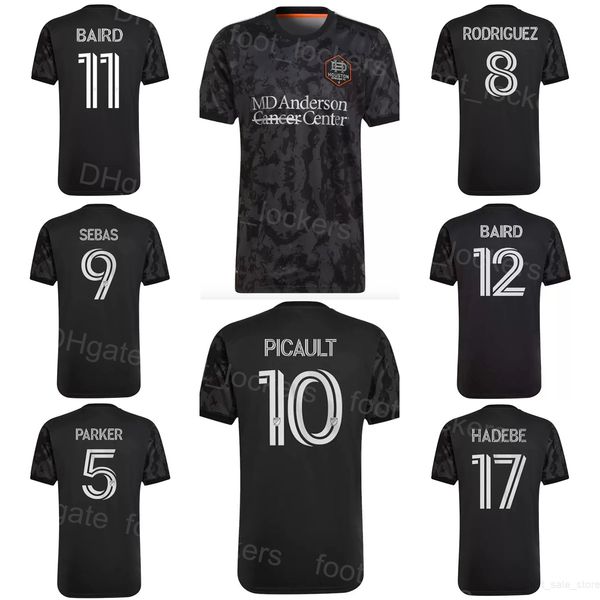 

22-23 mls soccer houston dynamo thorleifur ulfarsson jerseys 23 darwin quintero 10 picault pasher 25 griffin dorsey steve clark carlos ferre, Black;yellow