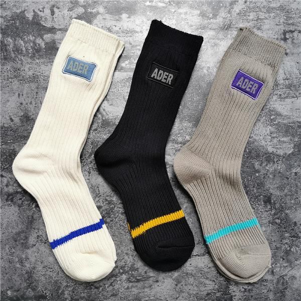 

22ss letter embroidery socks men women 100% cotton hip hop, Black