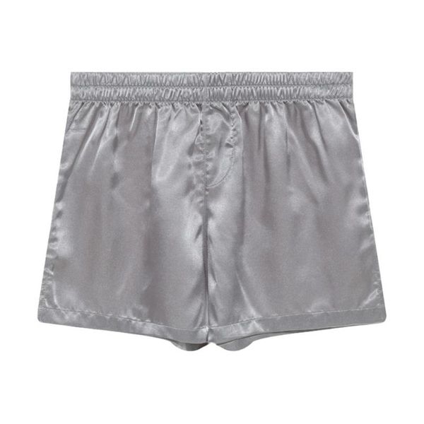 Unterhosen Herren Boxershorts Glänzende Satin-Slips Beach Bottom Pyjamas Mode Bequeme Unterwäsche Badebekleidung Männliche Nachtwäsche