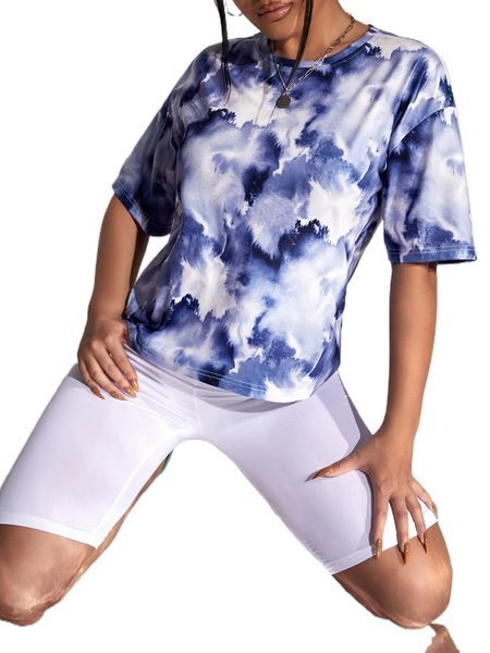 

sxy t.ie d.ye d.rop s.houlder tee a7od#, White
