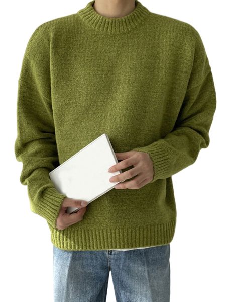 

dazy men 1pc mock neck drop shoulder sweater q0pr#, White;black