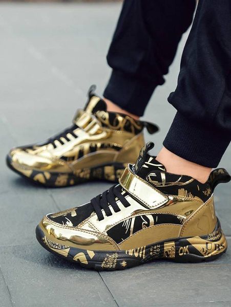 

boys two tone graphic basketball shoes she, Black