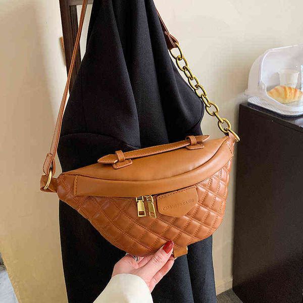 

fanny packs embroidered thread messenger small female summer chest bag fashion chain single shoulder bag 220627