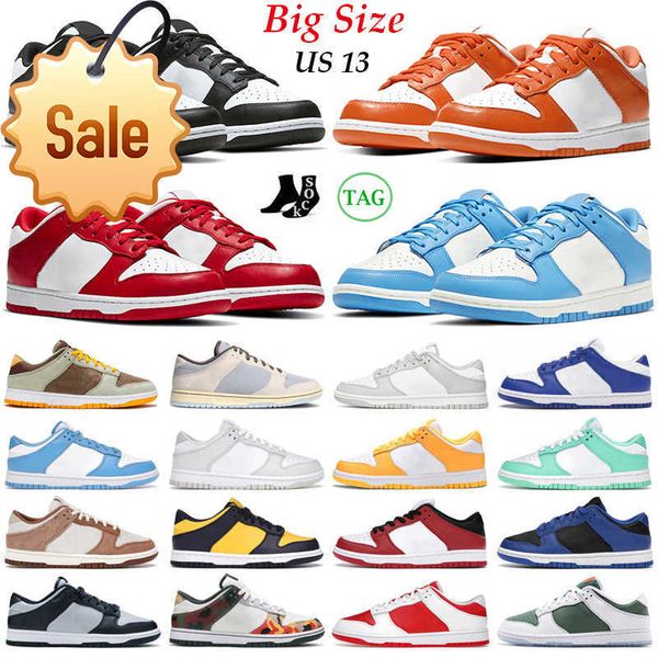 

big size us 13 sb dunks running shoes men women low panda black white grey fog syracuse unc laser orange mens trainers outdoor sneakers