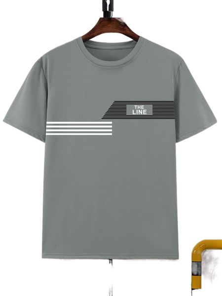 

men striped & letter graphic tee p9h1#, White;black