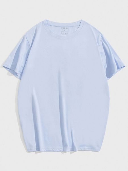 

men solid round neck tee d3op#, White;black