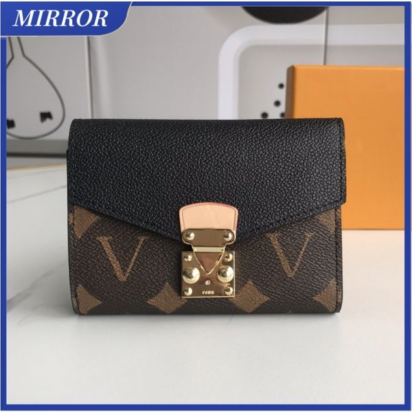 

mirror luxury flowers designer wallets mens womens leather bags classic letters key coin purse original box plaid card purses