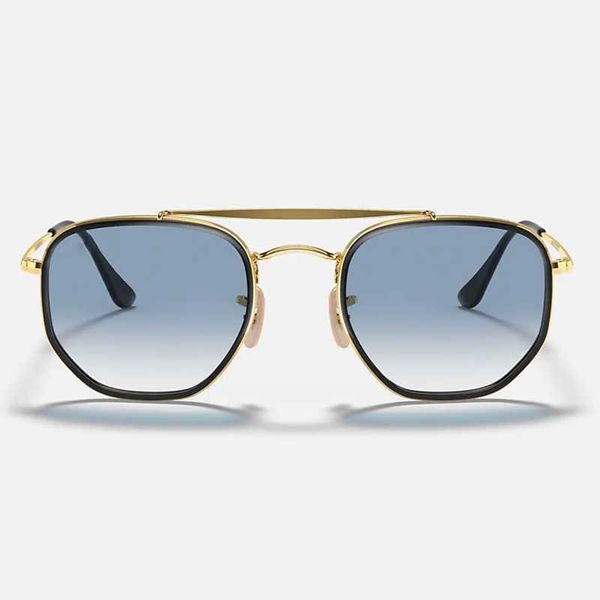 

double bridge sunglasses fashion hexagonal sunglass womens mens sun glasses des lunettes de soleil man eyeglasses with leather case and, White;black