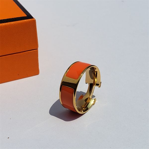 

new fashion designer design men and women alphabet titanium steel band rings 8mm wide classic rings valentine's day gift, Silver