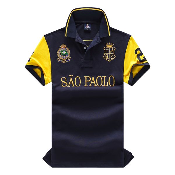 2022 Summer St. Paul Bordado de algodão bordado Polos de mangas curtas Camisa de comércio exterior masculino Novos produtos de moda casual esportes europeus estilos casuais-6xl