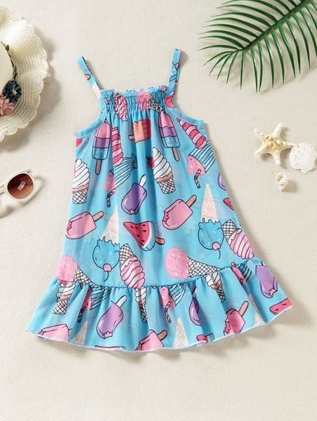 

toddler girls random print cover up she, Blue