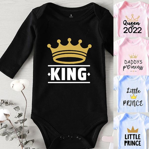 

kids things bodysuit rompers for newborns winter jumpsuit boy girls clothing infant outfits king printed baby shower gifts, Blue